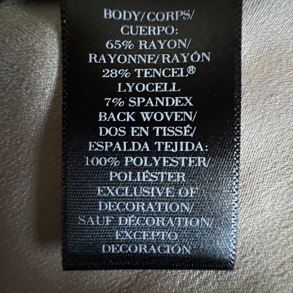 Ann Taylor Women's Small Black & Tan 3/4 Sleeves Boat Neckline Blouse/Tee Top - Picture 13 of 15